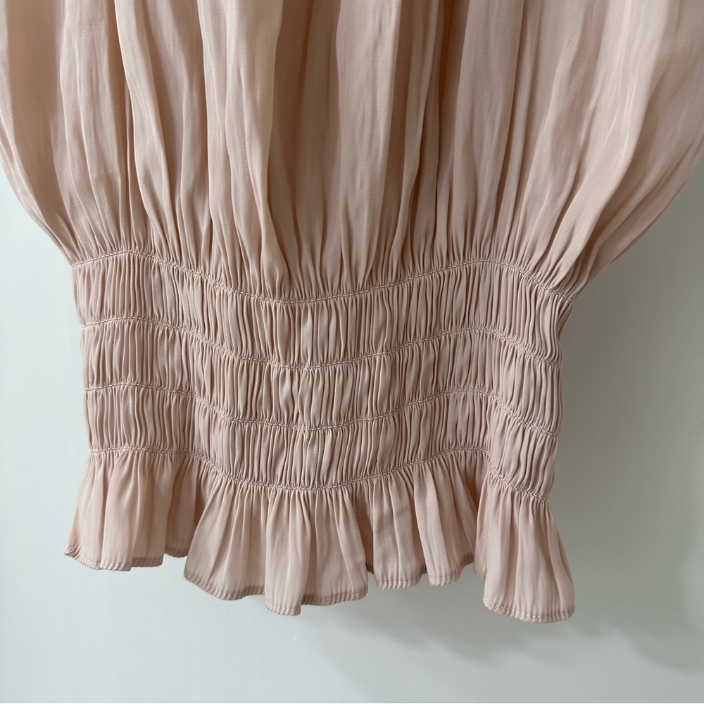 Ramy Brook Sleeveless Lauren High Neck Blouse, Light Pink Blush, Sz Extra Small - Picture 6 of 13